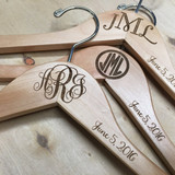Monogram Personalized Wedding Hanger