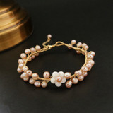 Natural Stone Fresh Water Pearl Bracelet