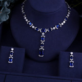 Crystal Zircon Earrings and Necklace Bridal Jewelry Set