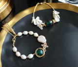 Natural Baroque Pearl Glaze Adjustable Bracelet