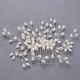 3Pc. Handmade Pearl Bead Bridal Hair Jewelry