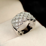 Crystal Gold and Silver Wedding Ring Crystal Gold and Silver Wedding Ring