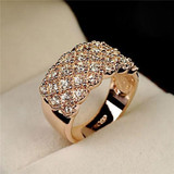Crystal Gold and Silver Wedding Ring Crystal Gold and Silver Wedding Ring