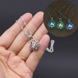 Luminous Glow in Dark Lotus Flower Shaped Pendant Necklace Luminous Glow in Dark Lotus Flower Shaped Pendant Necklace