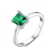 Emerald Stone 925 Sterling Silver Ring