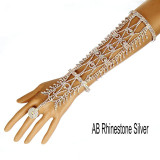 Pave Crystal Rhinestone Arm Hand Bracelet