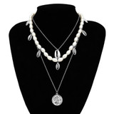 Pearl Choker Seashell Pendant Necklace