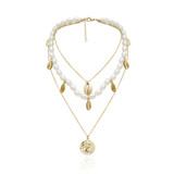 Pearl Choker Seashell Pendant Necklace