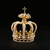 Cross Baroque Style Vintage Crystal Tiara