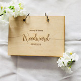 Modern Wedding Guest Book Wooden