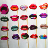 Funny Lip Mouth DIY Photo Booth Wedding Props