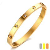 Crystal Titanium Pulseiras Stainless Steel Bracelets