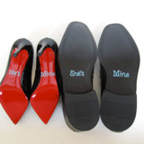 "She's Mine" "He's Mine" Shoe Stickers