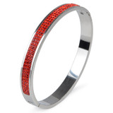Rhinestone Stainless Steel Bangle Multicolor