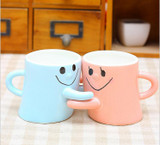 Cute Couple Mug Pink Blue