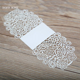 100 Pc. Cream Rose Laser Cut Favor Boxes