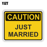 CAUTION JUST MARRIED Car Sticker CAUTION JUST MARRIED Car Sticker