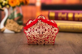 100 Pc. Red Laser Cut Favor Boxes