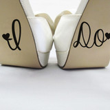 "I DO" shoes or cup sticker