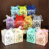 10 Pc. Heart Laser Cut Favors Candy Boxes