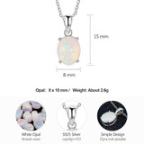 Oval Opal Necklace Pendant