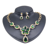 Plum Flower Pendant Necklace Earrings