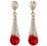Tassel Imitation Teardrop-Shaped Earrings