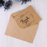 10 Pc. Kraft Paper THANK YOU Cards Folding