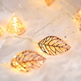 String Lights  Iron Leaves Light