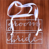 Wedding Sign Decoration Acrylic for Bride Groom Gift Favor