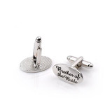 Silver Oval Cuff-links
