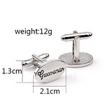 Silver Oval Cuff-links