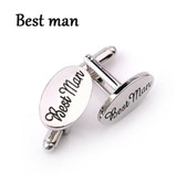 Silver Oval Cuff-links