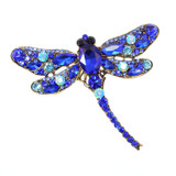 Crystal Vintage Dragonfly Brooches Pin