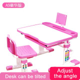 Children Desk Study Table And Chair Set Kids Ergonomic Desk Height Adjustable Girls Boys Writing Desk Chair drawing table