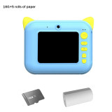 Children Camera Instant Print Camera Instax Print For Kids Birthday Gifts 1080P HD Camera With Thermal Photo Paper Toys Camera