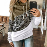 Hooded Turtleneck Long Sleeve Sweatshirt