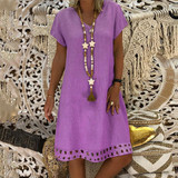 V-Neck  Casual Summer Dress