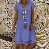 V-Neck  Casual Summer Dress