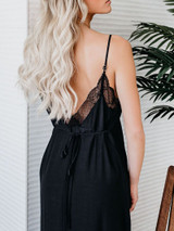 Sexy V Neck Lace Sleeveless Sling Maxi Dresses