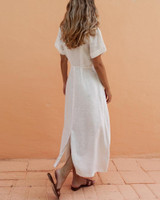 Suit Collar Single-Breasted Slim Maxi Dress