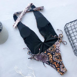 Sexy Deep V Open Back One Piece Swimsuit