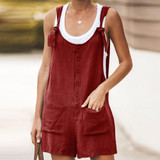 Casual Loose Plain Wide Leg Jumpsuit Casual Loose Plain Wide Leg Jumpsuit