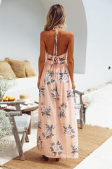 Fashion Floral Print Vacation Maxi Dress
