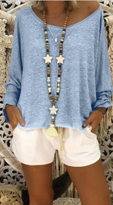 Fashion Bat Long Sleeve Loose Shirt