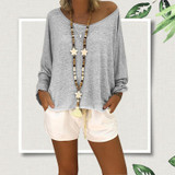Fashion Bat Long Sleeve Loose Shirt