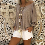 Fashion Bat Long Sleeve Loose Shirt