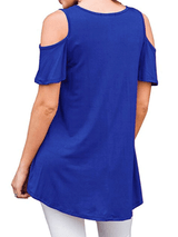 Round Neck  Patchwork  Raglan Sleeve Short Sleeve T-Shirts