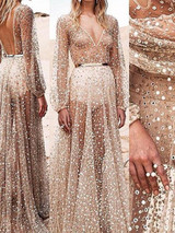 Sexy Sequins Big Swing Party Evening Dress