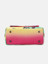 Rainbow graffiti Handbag w/Long Chain Strap